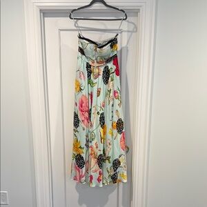 Floral Strapless Maxi Dress